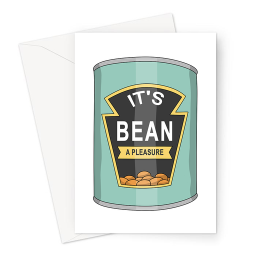 It's Bean A Pleasure Greeting Card | Funny Baked Beans Leaving Card For Colleague, Coworker, Friend, Good Luck, New Job, It's Been Fun, Goodbye