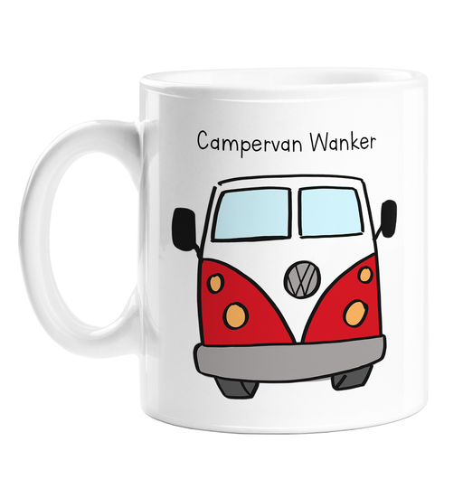 Campervan Wanker Mug | Rude Gift For VW Campervan Owner, T4, T5, T6, T25, T2, T3, Vee Dub, Camper