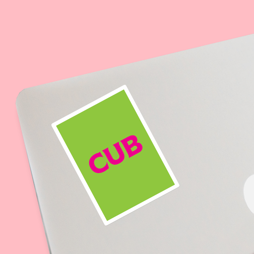 Cub Sticker | LGBTQ+, LGBT Gifts For Gay Men, Pop Art, Pink, Green