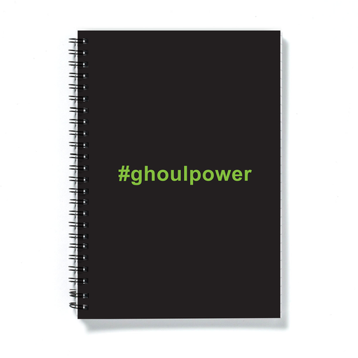 #ghoulpower A5 Notebook | Funny Halloween Ghoul Power Journal, Girl Power Pun, Ghosts, Ghoulies