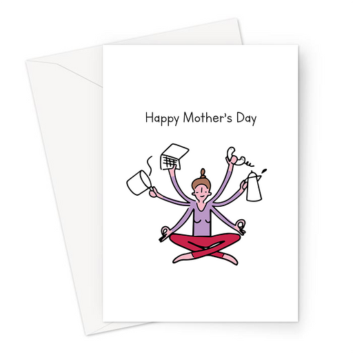 Happy Mother's Day Greeting Card | Funny Mother's Day Card For Mum, Thank You, Super Mum, Wonder Mum