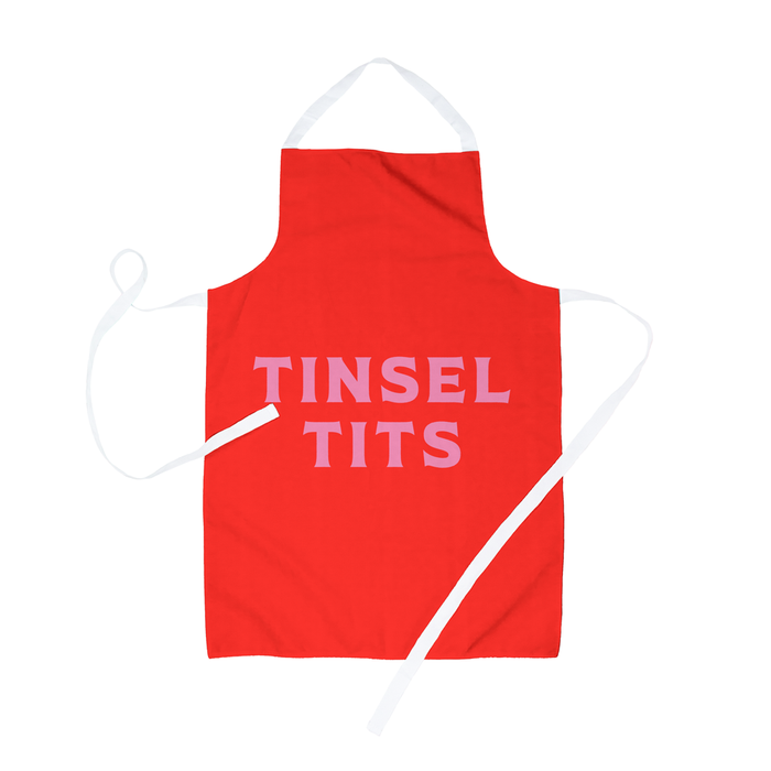 Tinsel Tits Apron | Rude, Funny Christmas Apron For Her, Girlfriend, Friend, Wife