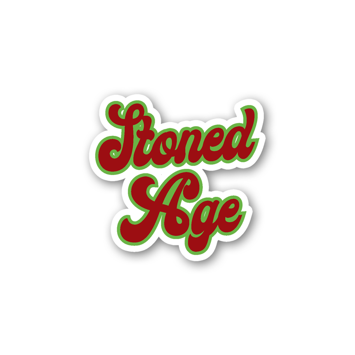 Stoned Age Sticker | Weed Sticker, Cannabis, Gift For Stoners, Weed Smokers, Marijuana, Hash, Pot, Stone Age