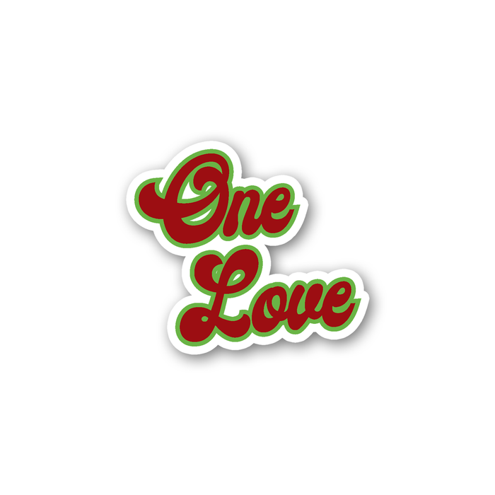 One Love Sticker | Weed Sticker, Cannabis, Gift For Stoners, Weed Smokers, Hippie, Marijuana, Hash, Pot