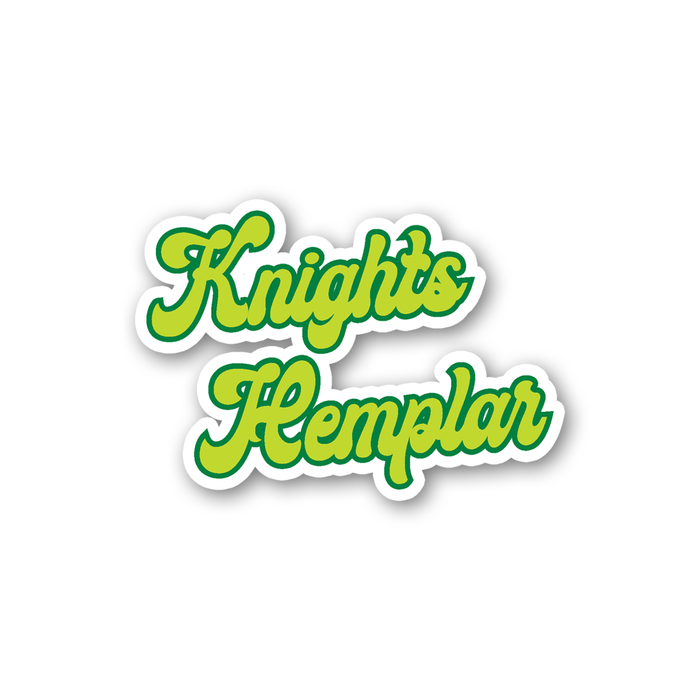 Knights Hemplar Sticker | Weed Sticker, Cannabis, Gift For Stoners, Weed Smokers, Marijuana, Hash, Pot, Knights Templar Pun