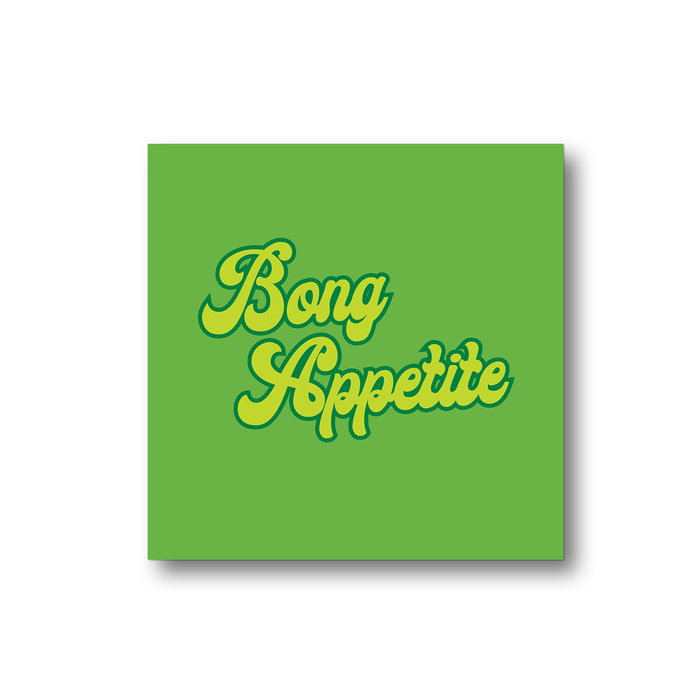 Bong Appetite Fridge Magnet | Punny Gift For Stoner Cook, Weed Smoker, Ganja, Cannabis, Marijuana, Pot, Hash, Bon Appetite
