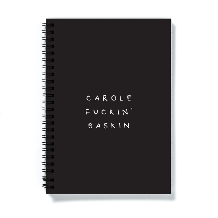 Carole Fuckin' Baskin A5 Notebook | Tiger King Gifts, Carole Baskin, Joe Exotic, Monochrome, Black And White Journal
