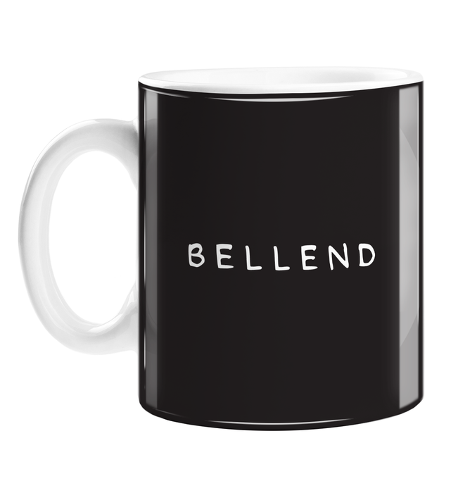 Bellend Mug | Rude, Offensive Gift For Coworker, Friend, Brother, Sister, Partner, Boyfriend, Girlfriend, Swear Word Mug, Monochrome