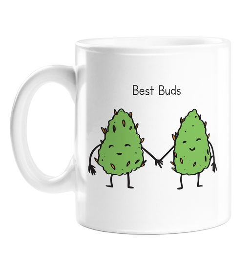 Best Buds Mug | Funny Gift For Weed Smokers, Bestie Stoners, BFF, Best Friend, Cannabis, Marijuana, Hash, Pot, Dope, Ganja