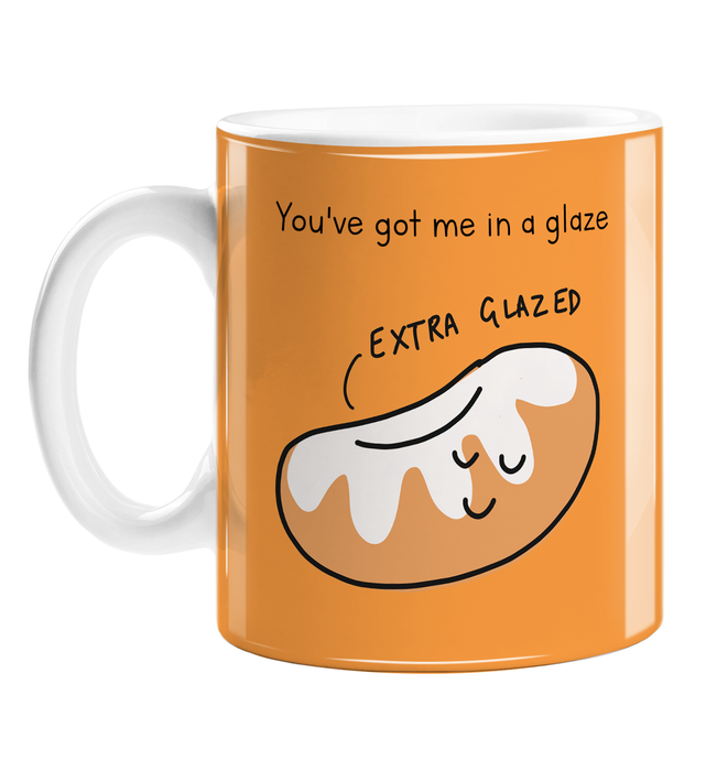 You've Got Me In A Glaze Mug | Funny Glaze Pun 18th Anniversary Gift For Husband Or Wife, Glazed Donut, Pottery Glaze Joke