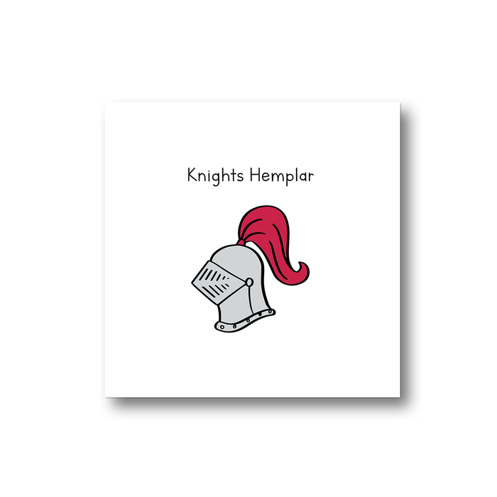 Knights Hemplar Doodle Fridge Magnet | Weed Kitchen Magnet, Knights Templar Pun Gift For Stoner, Weed Smoker, Cannabis, Marijuana, Hash, Ganja, Pot