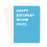Happy Birthday Womb Mate. Greeting Card | Funny Birthday Card In Blue For Twin, Sibling, Brother
