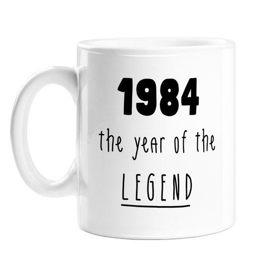 1984 The Year Of The Legend Mug | Complimentary Birthday Gift For Friend, Brother, Sister, Mum, Dad, Born In The Eighties, 80s, Birth Year Mug