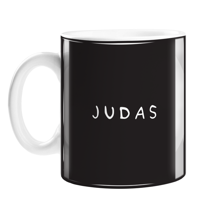 Judas Mug | Rude Good Luck Gift For Coworker Who Is Leaving, You're Leaving, New Job, Traitor, Monochrome