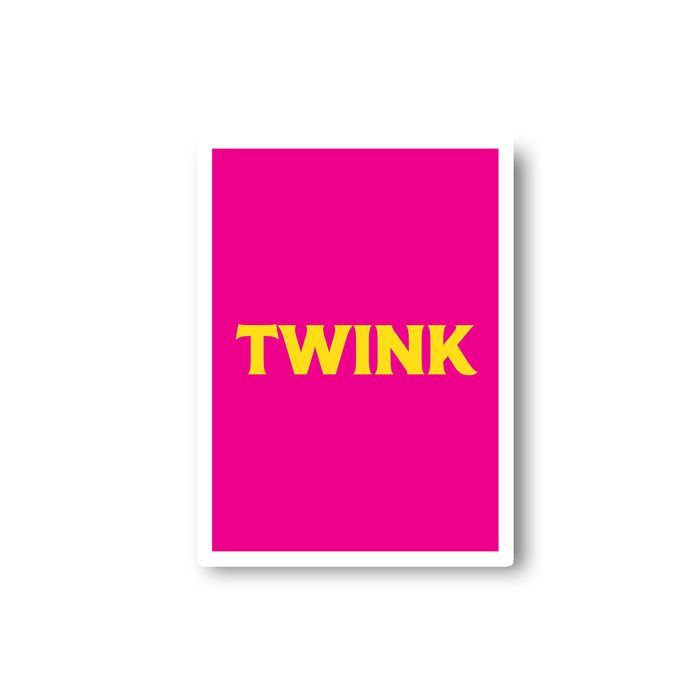 Twink Sticker | LGBTQ+ Gifts, LGBT Gifts, Gifts For Gay Men, Laptop Sticker, Pop Art