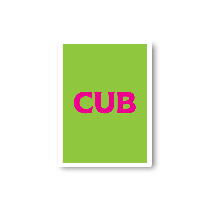 Cub Sticker | LGBTQ+, LGBT Gifts For Gay Men, Pop Art, Pink, Green