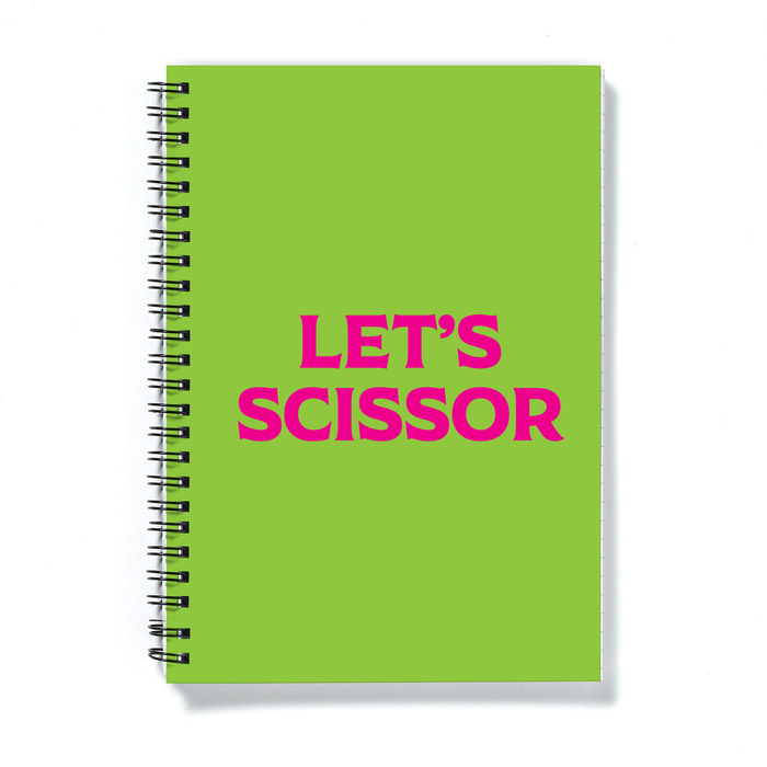 Let's Scissor A5 Notebook | LGBTQ+ Gifts, LGBT Gifts, Gifts For Lesbians, Journal, Pop Art