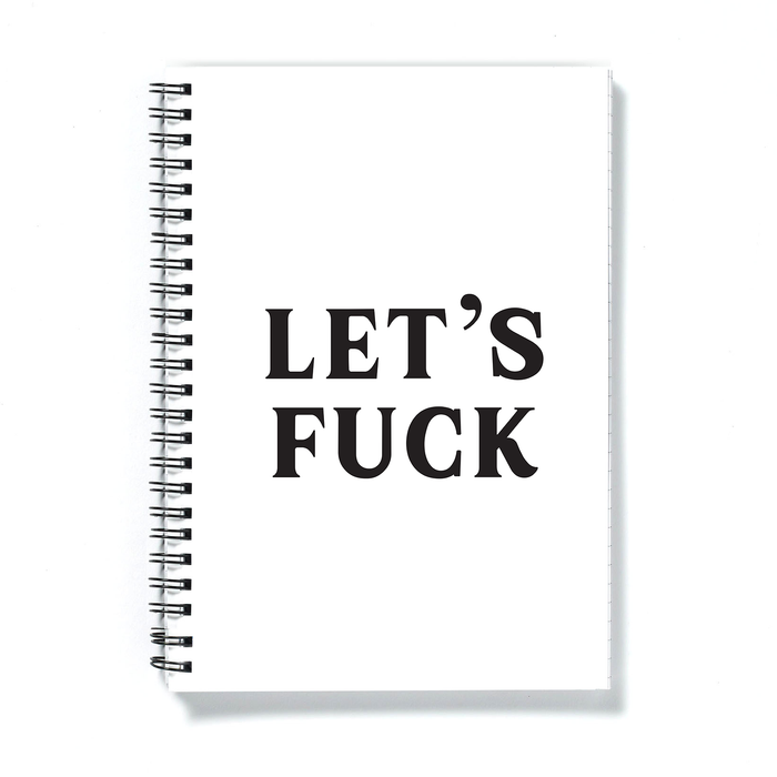 Let's Fuck A5 Notebook | Funny Notebook, Rude Journal, Vintage Typography, Profanity