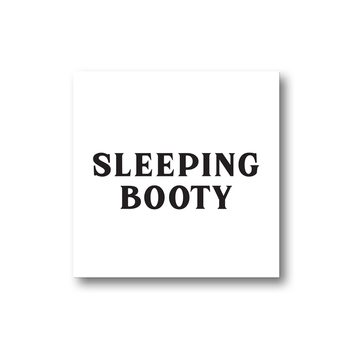 Sleeping Booty Magnet | Funny Fridge Magnet, Funny Literary Gifts, Funny Literature Gifts, Sleeping Beauty Gifts, Vintage Typography