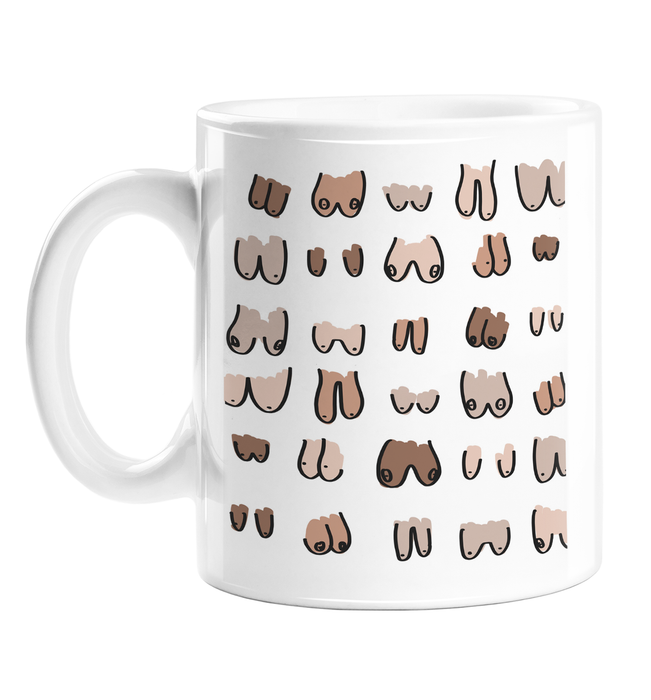 Abstract Boobs Mug | Coloured Boob Print, Abstract Nude Breasts, Female Empowerment, LGBT Gift
