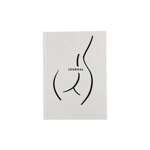 Abstract Nude Female Derrière Monochrome A5 Journal | Female Empowerment Writing Journal, Feminist Gift, Female Form Line Drawing, Bottom