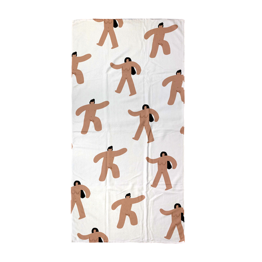 Abstract Nude Men And Women Beach Towel | Rude Nude Beach Towel, Naked Men And Women Marching, Art Deco