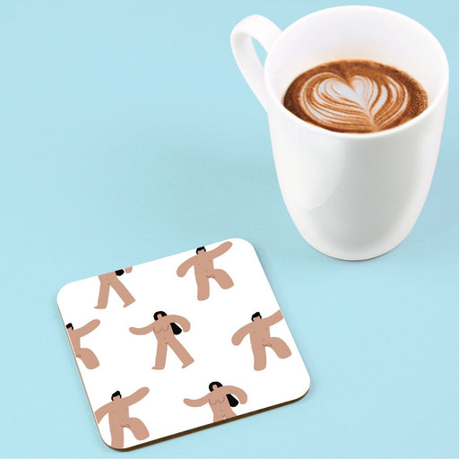 Abstract Nude Men And Women Coaster | Naked People Coaster, Rude Coaster, Abstract Nude Drinks Mat, Naked Marching Men And Women Coaster, LGBTQ+