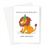 Preying You Have A Great Birthday! Greeting Card | Funny Mane Main Pun Birthday Card, A Lion With A Big Mane Wearing A Party Hat