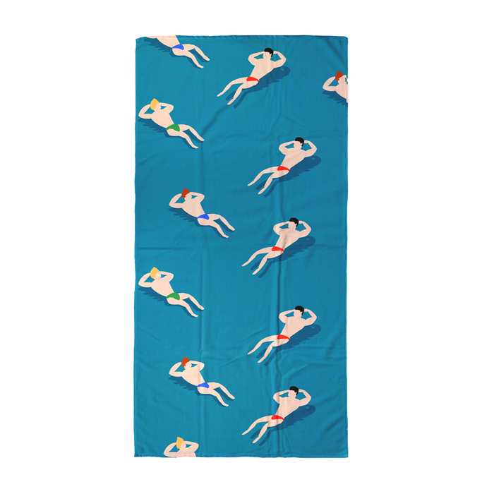 Bathing Men Beach Towel | LGBTQ+ Beach Towel, Buff Men Beach Towel, Art Deco, Retro Beach Towel