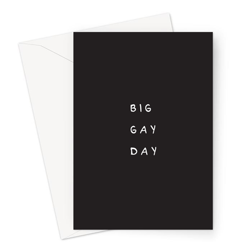 Big Gay Day Greeting Card | Funny Gay Wedding Card, Funny LGBTQ+ Wedding Card