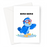 Bird Nerd Greeting Card | Funny Card For Bird Watcher, Twitcher, Nature Enthusiast, Ornithology, Birdwatching, Blue Bird In Glasses