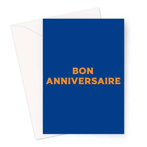 Bon Anniversaire Greeting Card | Brightly Coloured Happy Birthday Card, French Birthday Card, Pop Art