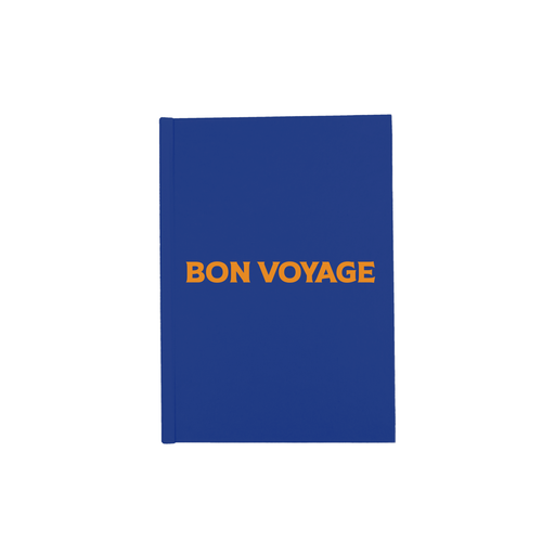Bon Voyage A5 Journal | Hardback Blue Travel Journal, French, Pop Art, Travelling Diary
