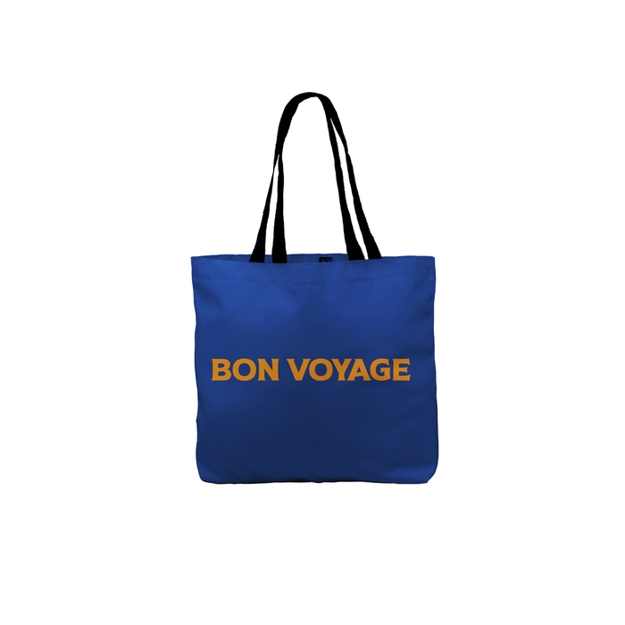Bon Voyage Tote | Canvas Shopping Bag, Beach, Travel, Travelling, Good Luck On Travels, Pop Art