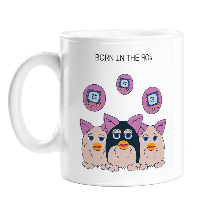 Born In The 90s Mug | 90s Baby Birthday Mug, Birthday, Born In The 1990s, Nineties, Furbies, Tamagotchis, Millenial