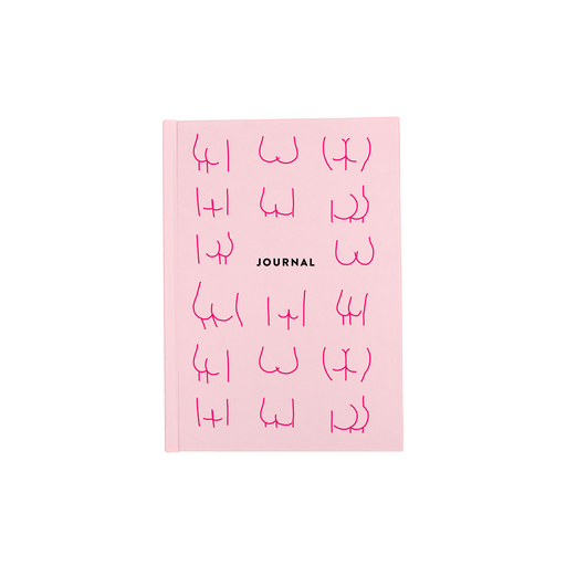 Bums Illustration Pink A5 Journal| Female Empowerment Writing Journal, Feminist Gift, Female Form Line Drawing, Bottoms, Derriere