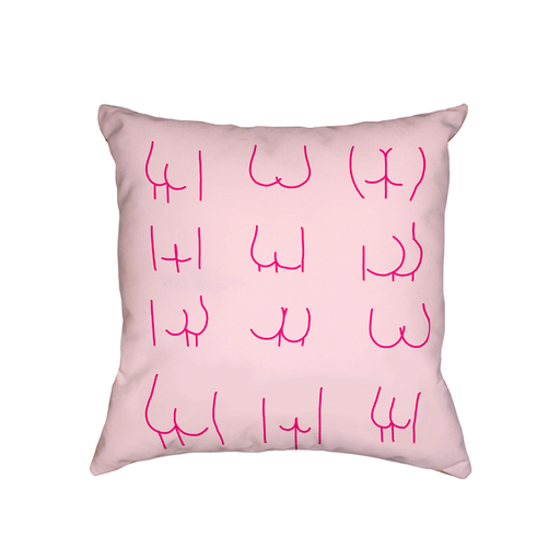 Bums Illustration Pink Cushion | Abstract Nude Arse Cushion, Feminist, Female Empowerment Gift, Line Drawing Bum