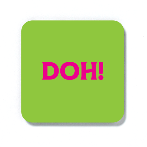 Doh! Coaster | Doh Drinks Mat, Accident Prone, Sympathy Gift, Pop Art, Whoops, Failed Exam Or Driving Test
