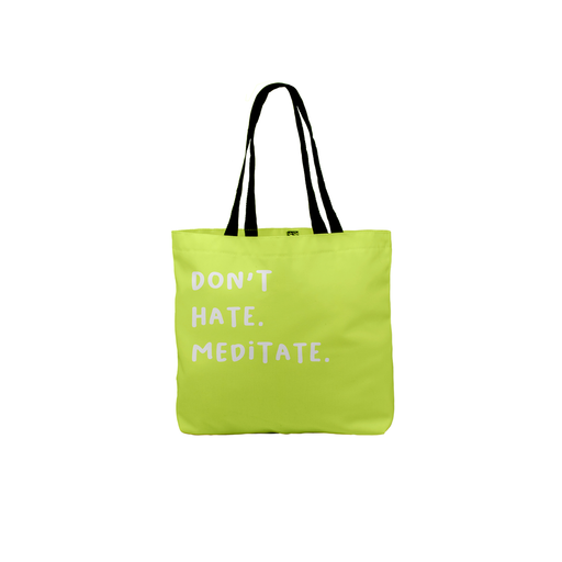 Don't Hate. Meditate. Tote | Canvas Shopping Bag, Yoga Joke Tote Bag, For Yoga, Yogi, Namaste, Meditation