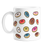Donuts Print Mug | Different Coloured Glazed Donuts Coffee Mug, Ring Donuts, Iced Donuts, Iced Buns
