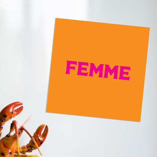 Femme Magnet | LGBTQ+ Gifts, LGBT Gifts, Gifts For Lesbians, Fridge Magnet, Pop Art