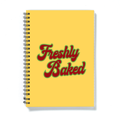Freshly Baked A5 Notebook | Weed Journal, Gift For Stoner, Weed Smoker, Baker, Cannabis, Marijuana, Hash, Pot, Ganja