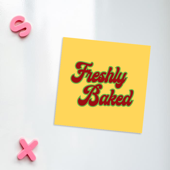 Freshly Baked Fridge Magnet | Weed Magnet, Gift For Stoner, Weed Smoker, Baker, Cannabis, Marijuana, Hash, Pot, Ganja