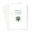 Good Luck In Your New Job You Wanker Greeting Card | Rude, Offensive New Job Good Luck Card, Funny Good Luck Card, Four Leaf Clover Doodle