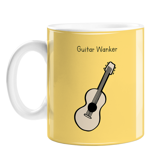 Guitar Wanker Mug | Rude, Funny Gift For Guitarist, Guitar Player, Musician, Music Lover