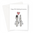 Happy 25th Wedding Anniversary Greeting Card | Silver Anniversary Card For Husband Or Wife, Silver Knife And Fork In Love, Married Twenty Five Years
