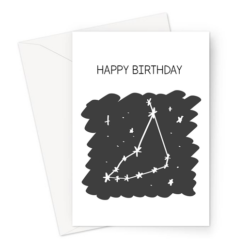 Happy Birthday Capricorn Greeting Card | Astrology Birthday Card For Capricorn, Constellation, Star Sign, Astro, Sun Sign, Astrological Sign, Horoscope