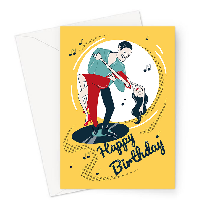 Happy Birthday Dancing Greeting Card | Happy Birthday Card For Dancer, Couple Dancing, Ballroom, Tango, Tap, Ballet, Jazz, Contemporary, Latin Dance