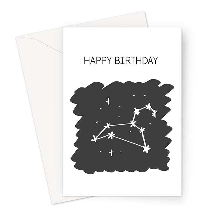 Happy Birthday Leo Greeting Card | Astrology Birthday Card For Leo, Leo Constellation, Star Sign, Astro, Sun Sign, Astrological Sign, Horoscope