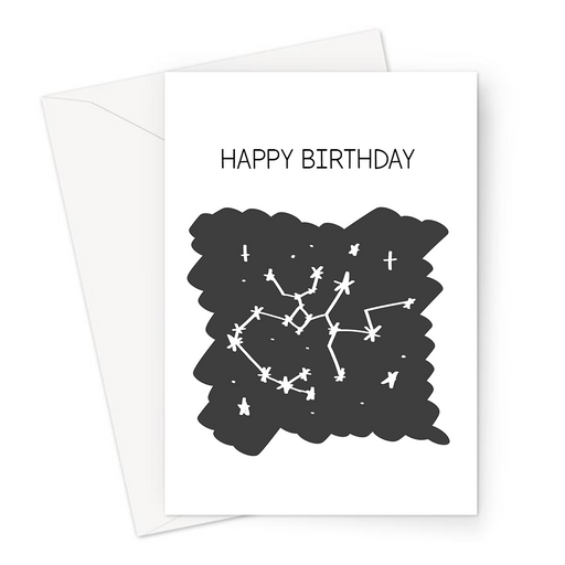 Happy Birthday Sagittarius Greeting Card | Astrology Birthday Card For Sagittarius, Constellation, Star Sign, Astro, Sun Sign, Astrological Sign, Horoscope